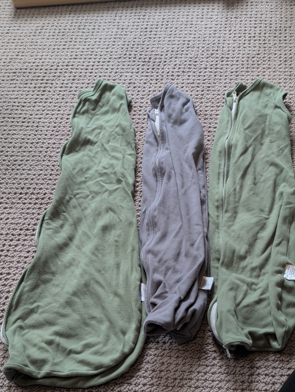 Sleep Sacks Sizes 0-6 Mths And One 6-12 Months (Green)
